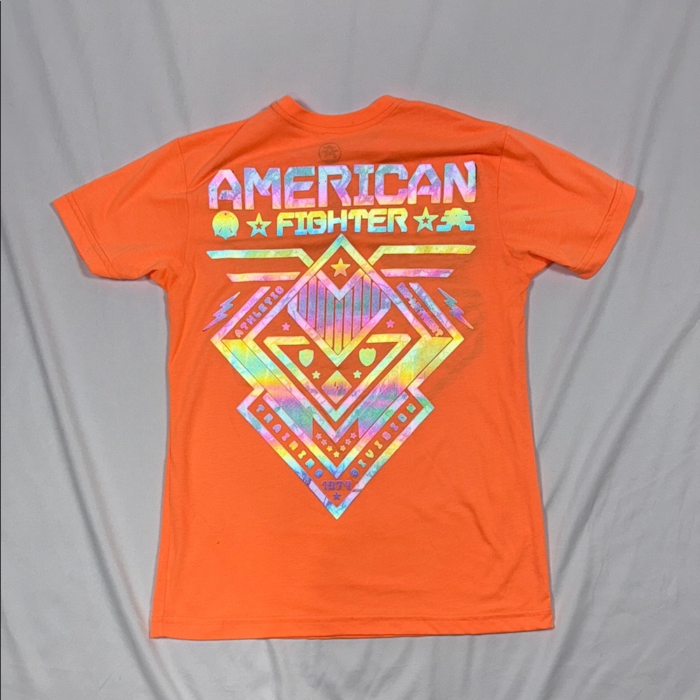 American Fighter Neon Orange Reflective Tee - Picture 3 of 4